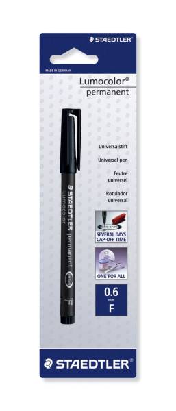 STAEDTLER Folienstift Lumocolor F schwarz 318-9BKDA perm.