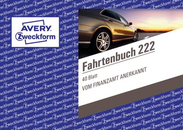 AVERY ZWECKFORM Fahrtenbuch PKW A6 quer 222