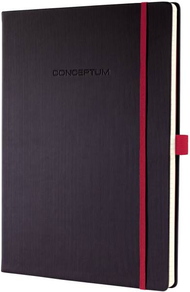 CONCEPTUM Notizbuch ca. A4 liniert schwarz CO661 Red Edition
