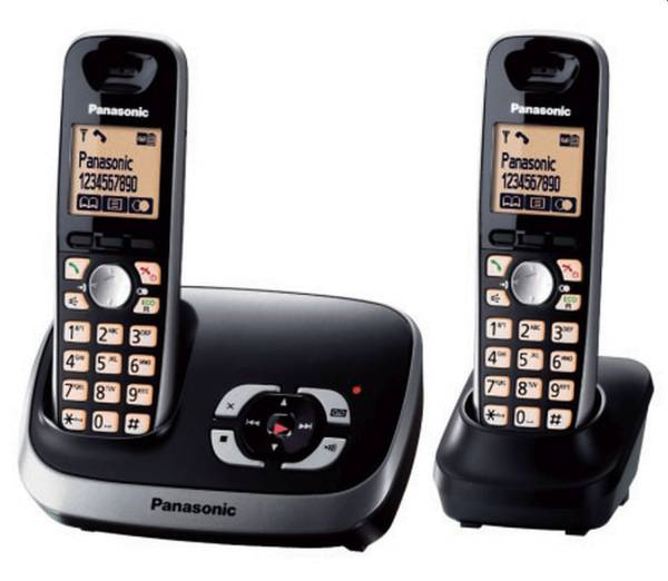 PANASONIC Telefon DECT schwarz KX-TG6522GB