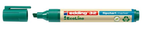 EDDING Flipchartmarker 32 Eco Line 1-5mm grün 32-004 nachfüllbar Keilspitze