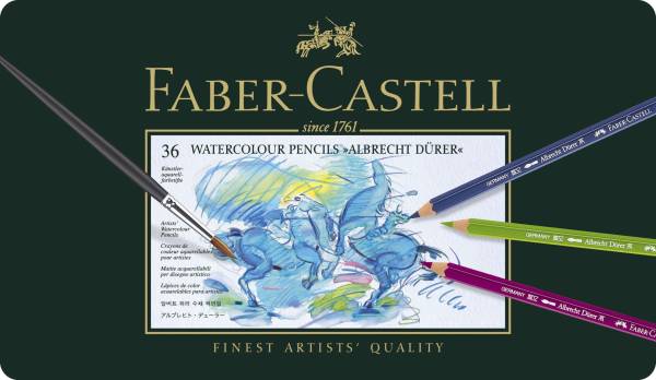 FABER CASTELL Farbstiftetui Aquarell 36ST Dürer 117536 Metalletui