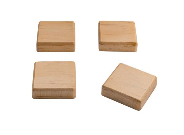 SIGEL Magnet Neodym 4ST Quadrat Holz beige BA211 33x33x9mm