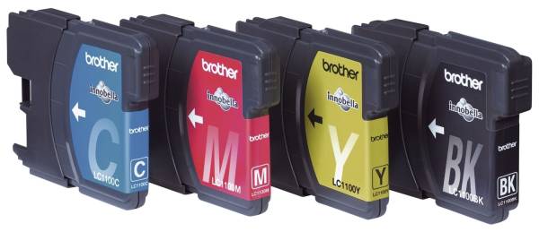 BROTHER Tinte LC1100VALBP / LC-1100VALBP BROI1100VQ Multipack BK,C,M,Y