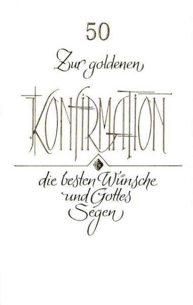 Karte zur goldenen Konfirmation 1-1861 Schrift