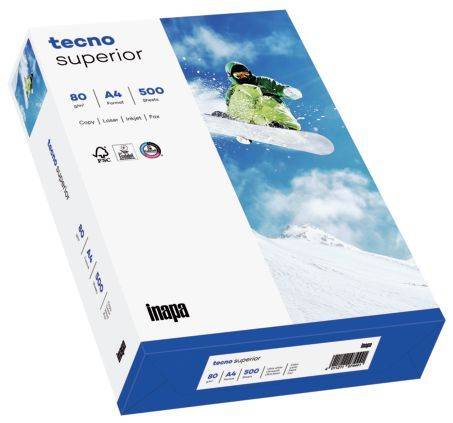 TECNO Kopierpapier Superior 80g A4 500BL weiß 2100011536 170 CIE-Weiße