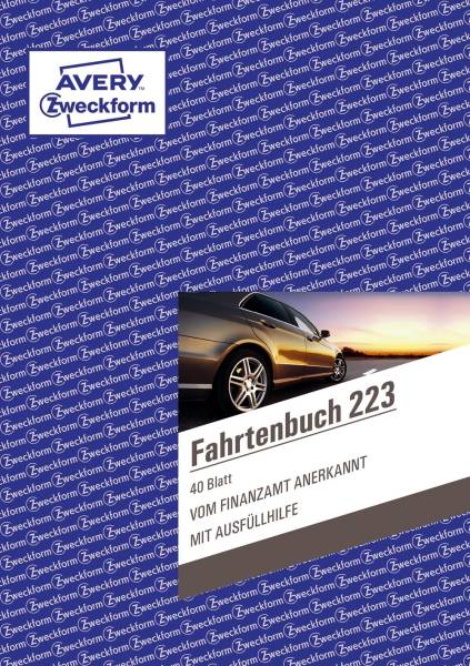 AVERY ZWECKFORM Fahrtenbuch A5/40BL 223