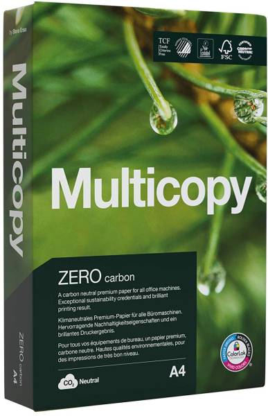 MULTICOPY Kopierpapier A4 80g 500BL hochweiß 2100004938/158001 Zero