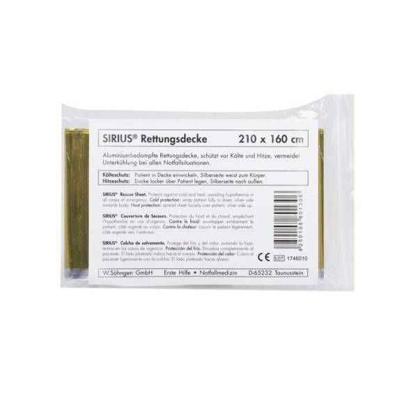 ALUDERM+OR Rettungsdecke silber-gold 0701001