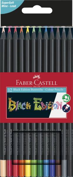 FABER CASTELL Farbstifte 12ST Black Edition sort. 116412