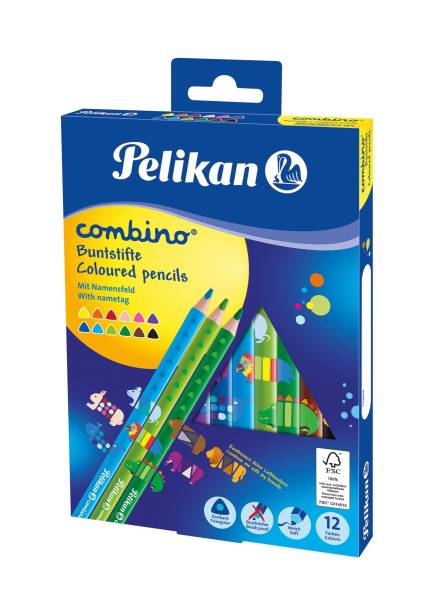 PELIKAN Farbstifte 12ST Combino dick 100401660 811194 dreieckig