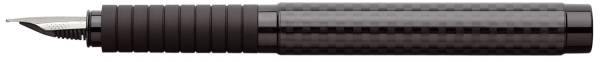 FABER CASTELL Füller F Carbon schwarz 148821 Basic Bl.