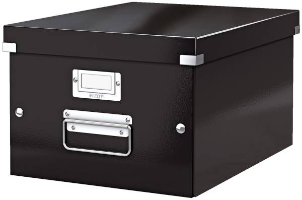 LEITZ Archivbox für DIN A4 schwarz 6044-00-95 Click&Store