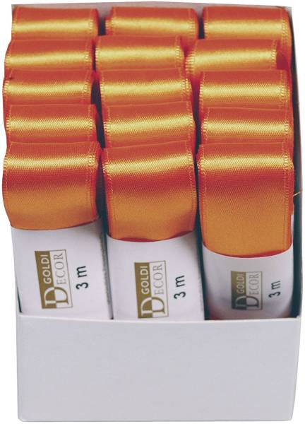 GOLDINA Doppelsatinband 25mmx3m orange 1172025401503