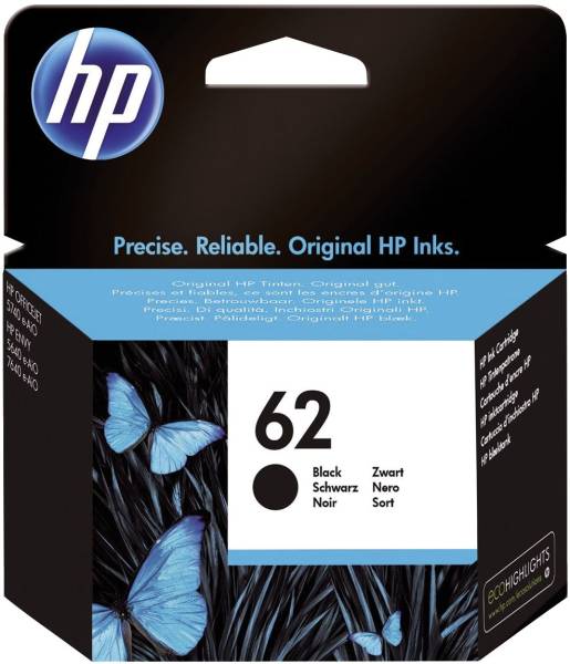 HP Inkjetpatrone Nr. 62 schwarz C2P04AE