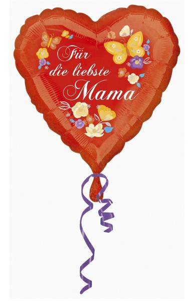 Folienballon Für die liebste Mama 374901 Herz