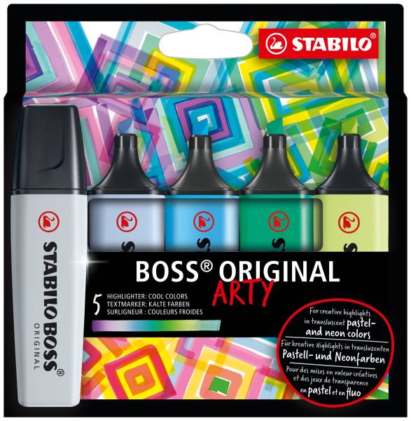 STABILO Textmarkeretui 5ST Boss Arty sortiert 70/5-02-2-20 kalte Farben