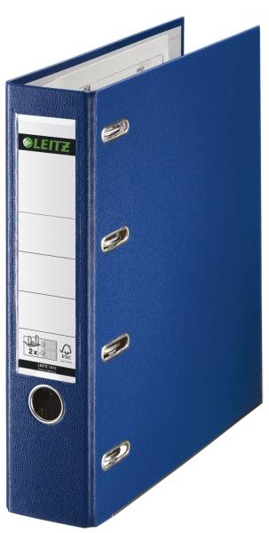 LEITZ Doppelordner A4 7,5cm blau 10120035 für 2xA5