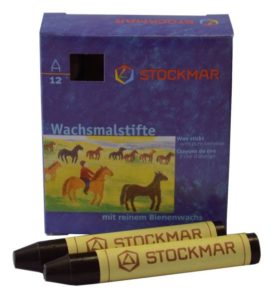 STOCKMAR Wachsmalkreiden schwarz SC=12 Stück 330-15