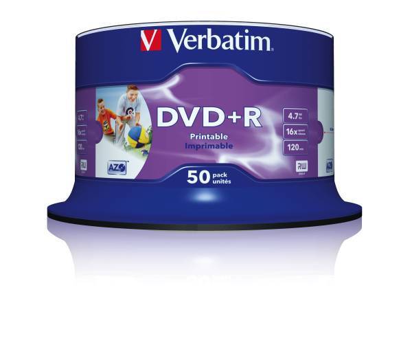 VERBATIM DVD+R 50ST Spindel VER43512 4,7GB 120min