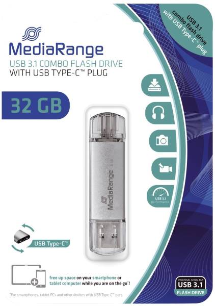 MEDIARANGE USB Stick 3.1 + TypeC 2in1 MR936