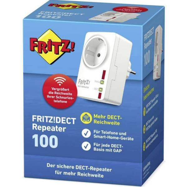 FRITZ DECT Repeater 100 weiß/rot 20002598