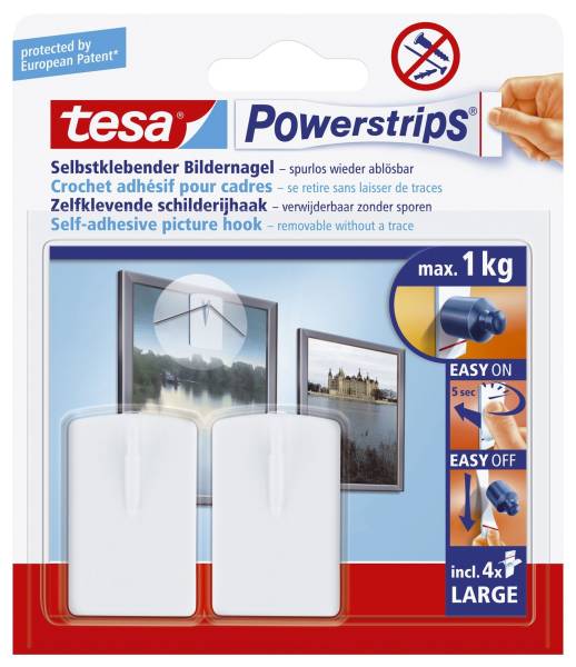 TESA Bildernagel Power Strips weiß 58031-00020-01 2ST