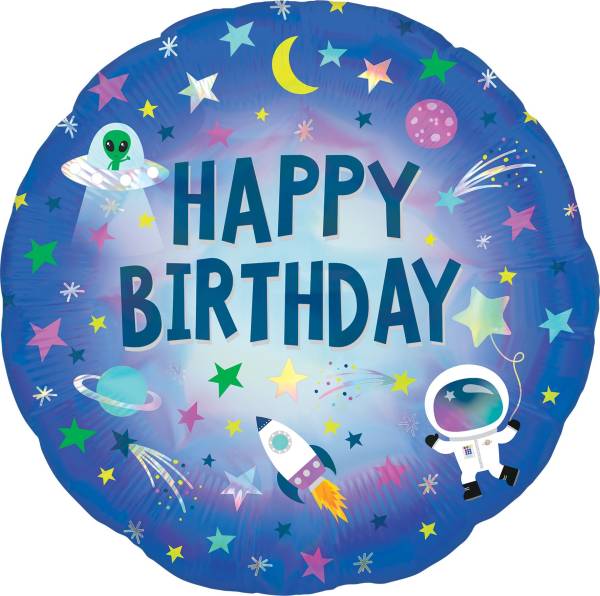 AMSCAN Folienballon Happy Birthday Alien 4131001