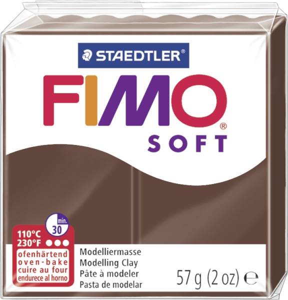 STAEDTLER Modelliermasse Fimo schoko 8020-75 Soft 56g