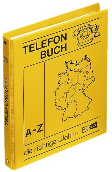 VELOFLEX Telefonringbuch A5 4R 16mm gelb 5158000