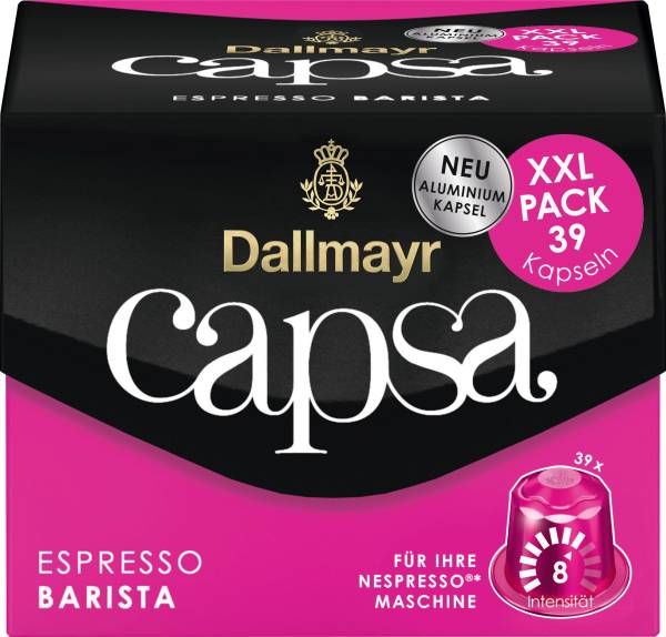 DALLMAYR Kaffeekapseln Capsa Espresso Barista 3543486001 39 Kapseln à 5,6g