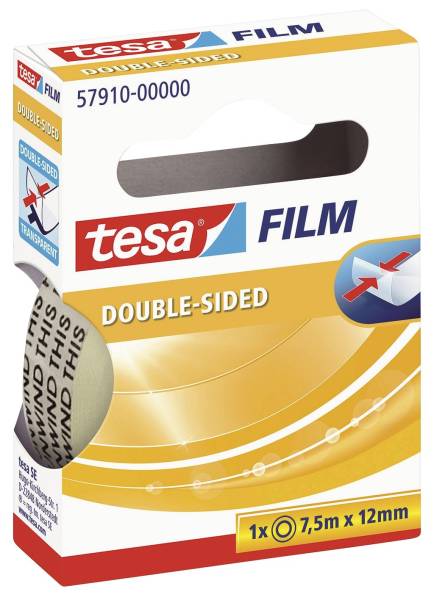 TESA Klebefilm 7,5m 12mm transparent 57910-00000-02 doppelseitig kl