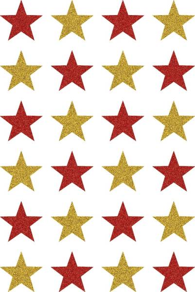 HERMA Weihn. Sticker Sterne 24 Stück 3732 Glitter