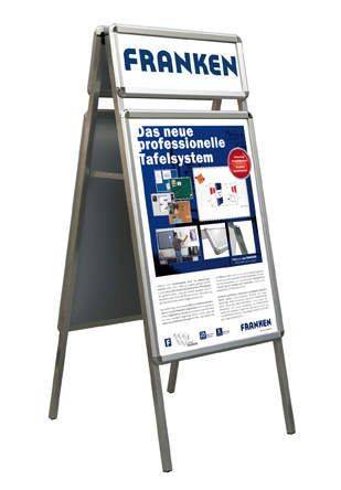 FRANKEN Plakatständer Standard silber BS1305