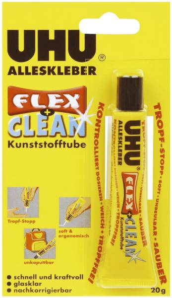 UHU Alleskleber mit Lösungsmittel 20g 46405 Blister Flex+Clean