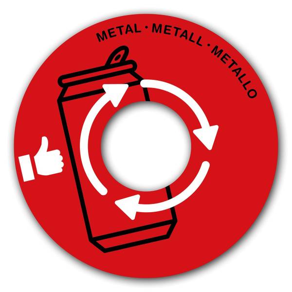 CEP Papierkorb Deckel Metall rot 1009360151 Maxi 133R