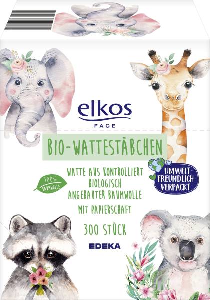 ELKOS Bio-Wattestäbchen 300ST 4506945009
