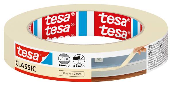 TESA Malerkreppband Classic beige 52803-00000-01 19mm x50m