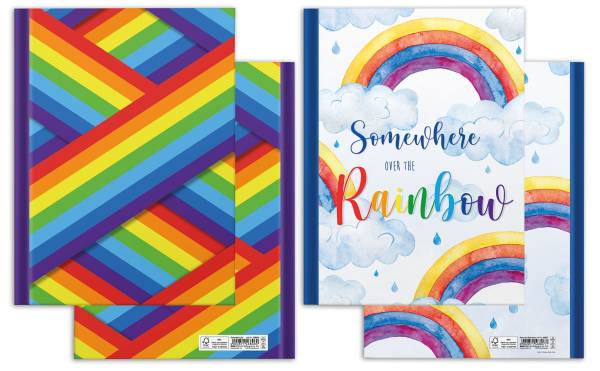 RNK Notizbuch A4 96BL blanko Rainbow 46808