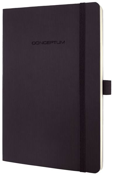 CONCEPTUM Notizbuch 135x210mm liniert schwarz CO321 Softcover