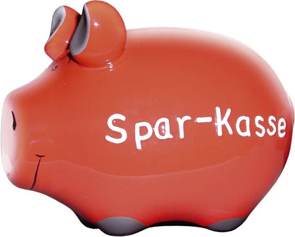 KCG Spardose Schwein klein rot 100683/10026913 Spar-Kasse