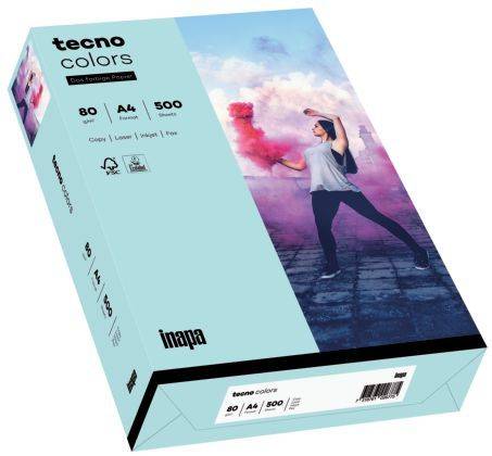 TECNO Kopierpapier Colors A4 80g 500BL h.blau 2100011395