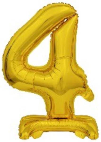 Folienballon Mini Zahl 4 gold 910072 41cm