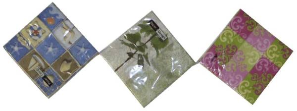 Motivserviette allgemein sort 3x33cm