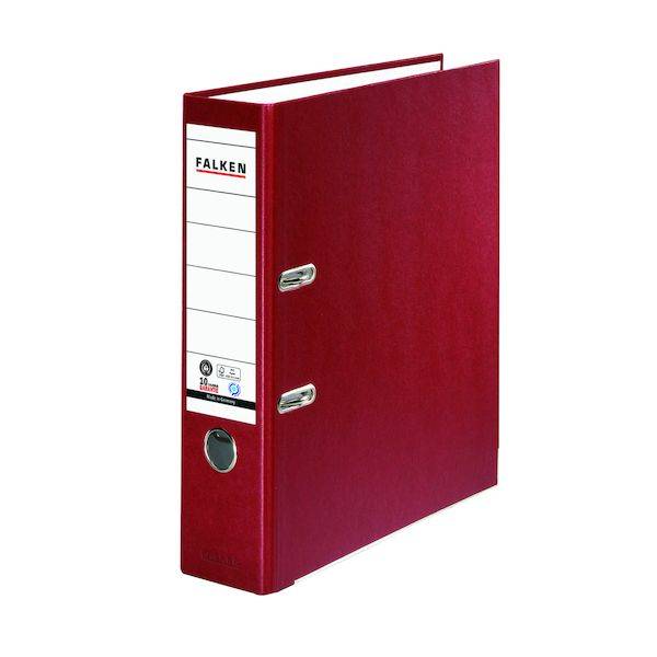 FALKEN Ordner Papier A4 8cm bordeaux 11285244 Recycolor