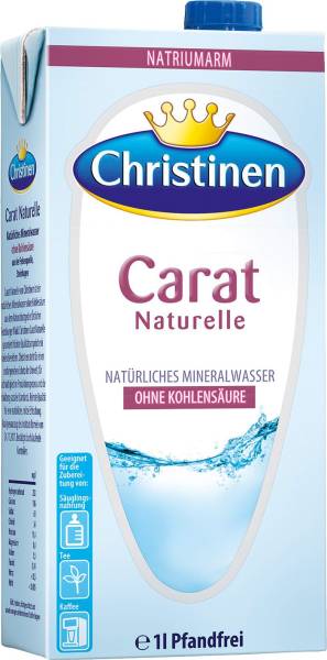 CHRISTINEN Mineralwasser Carat still 12x1L 3626796009