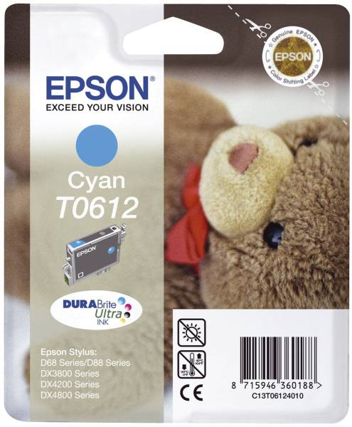 EPSON Inkjetpatrone T0612 cyan C13T06124010