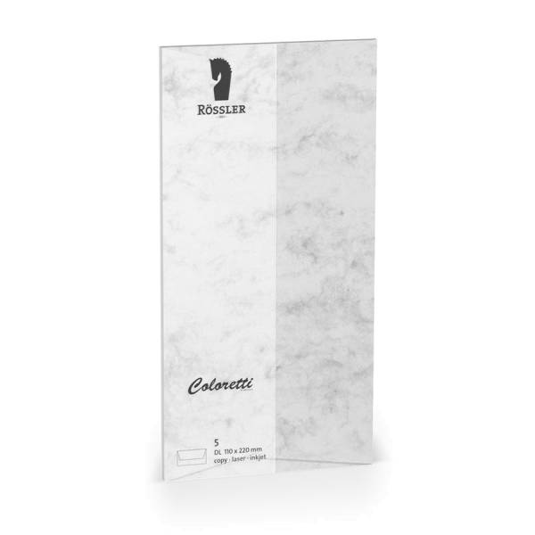 COLORETTI Briefhülle DL 5ST grau marmora 220702514