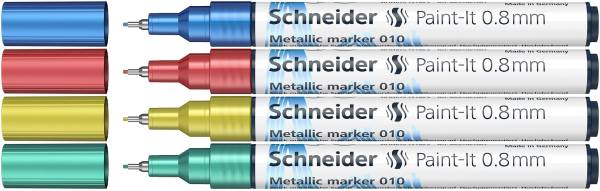 SCHNEIDER Metallmarker 4ST 0,8mm sortiert ML01011502