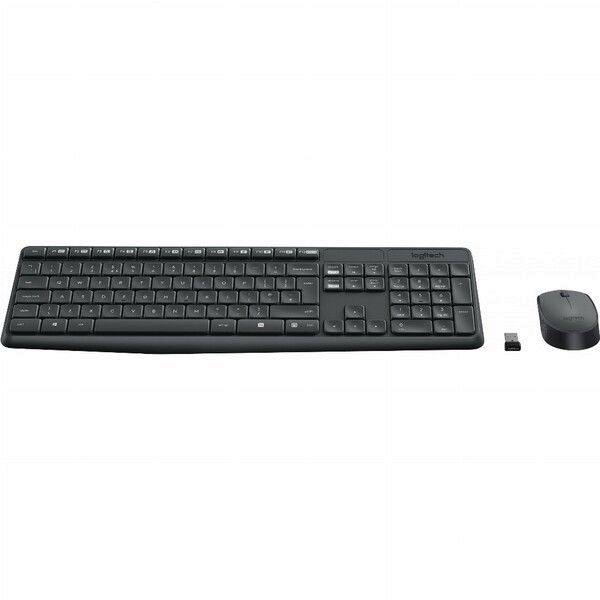 LOGITECH Tastatur + Maus kabellos anthrazit 920-007905 / MK235